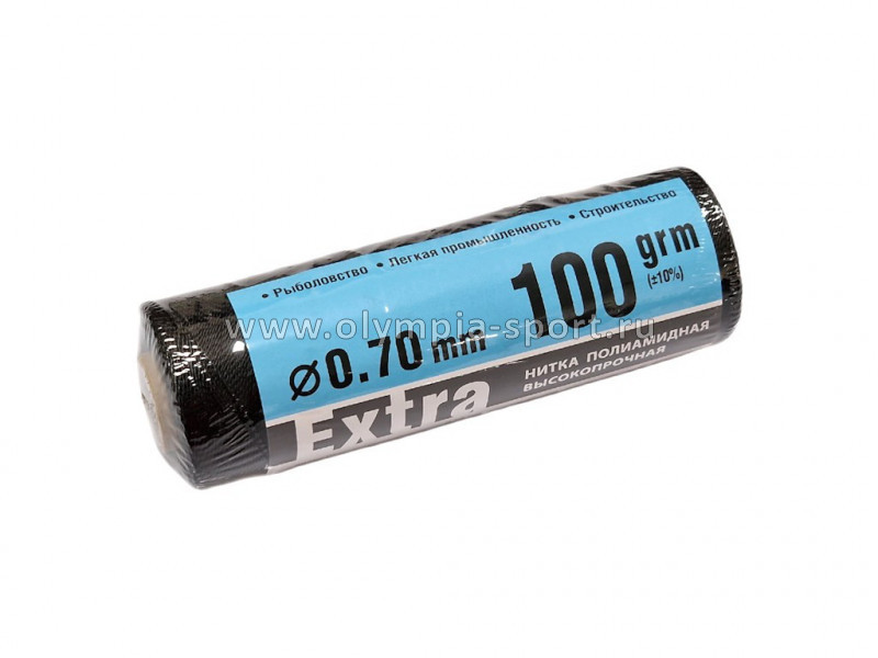 Нить капроновая черная Extra 100г. 93.5tex/2 (0,70мм)