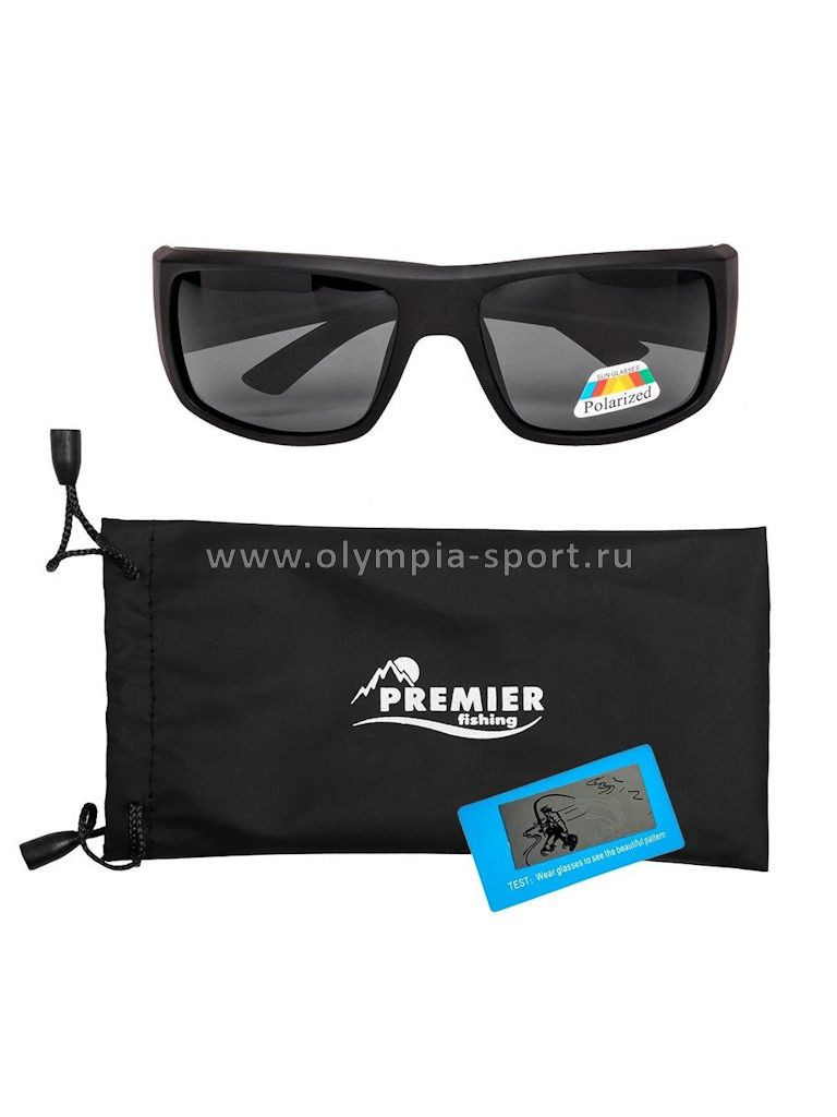 Очки поляриз. в чехле Premier 9390 серый