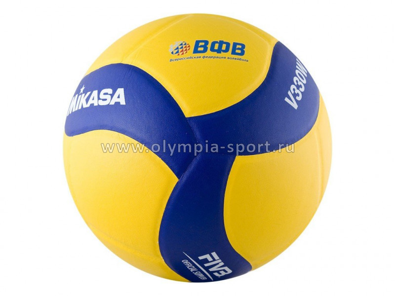 Мяч волейбольный MIKASA V330W р.5, синт.кожа (ПУ) офиц. параметры FIVB