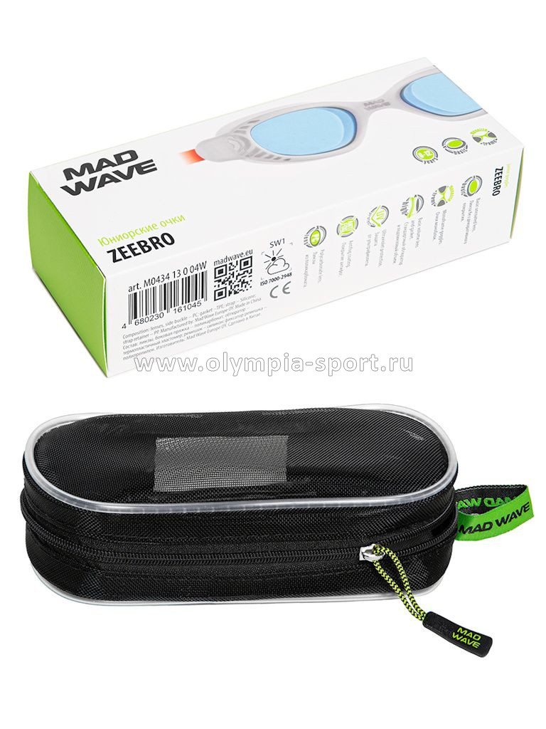 Очки для плавания Mad Wave Zeebro, White