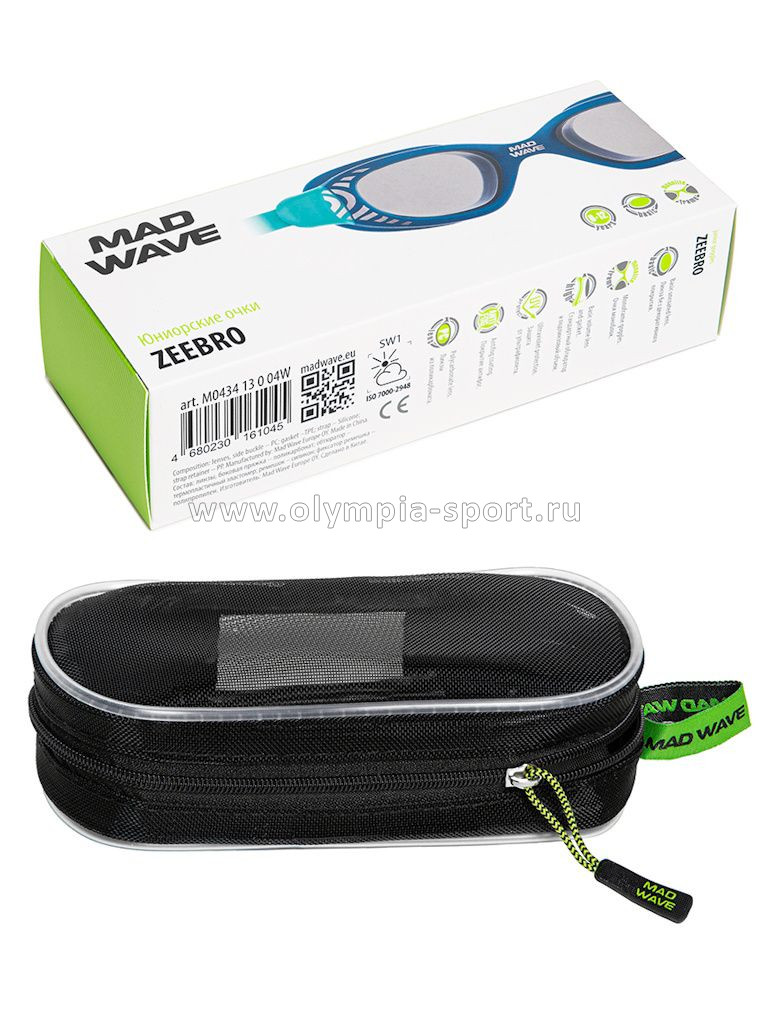 Очки для плавания Mad Wave Zeebro, Blue