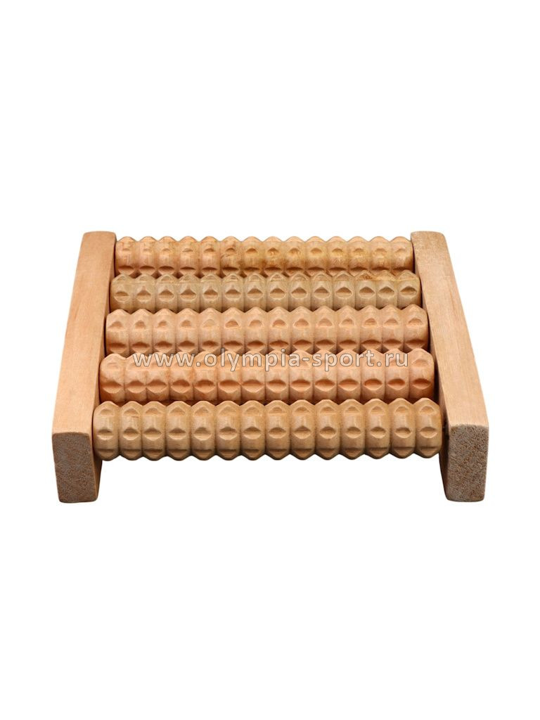 Массажёр деревянный Ножное счастье (5 рядов, 12*14*3см) OT