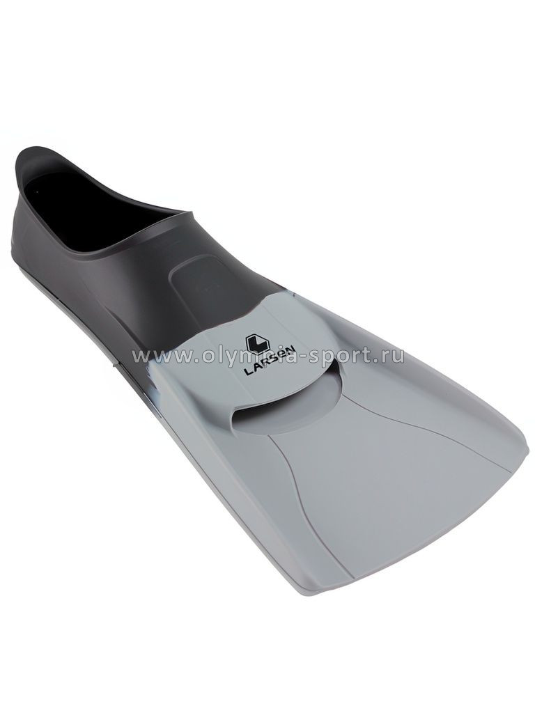 Ласты укороченные силиконовые Larsen 6985 серый/черный