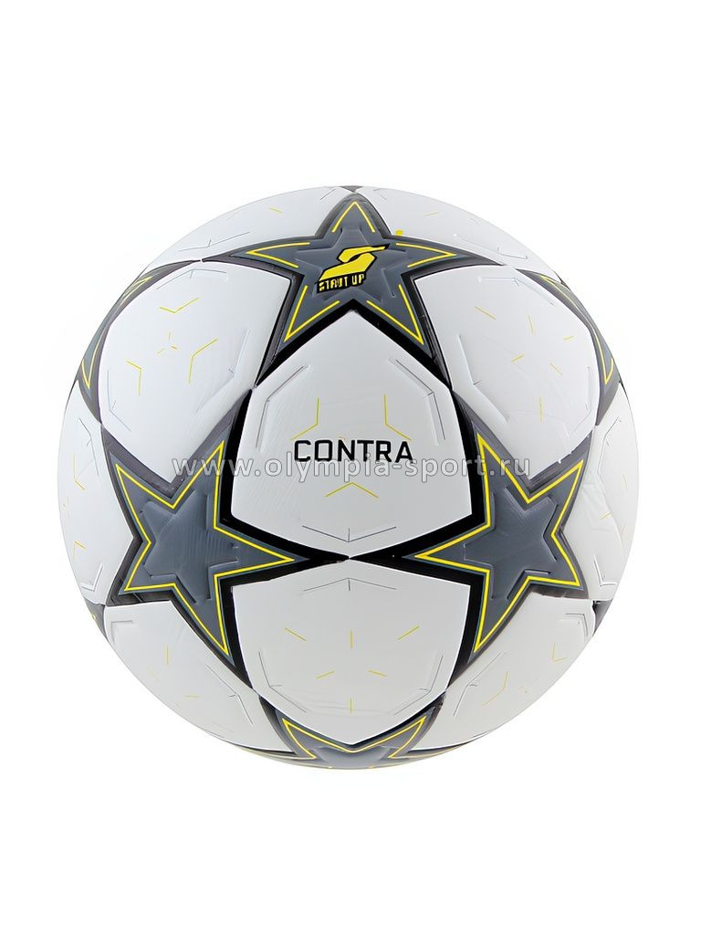 Мяч футбольный Start Up Contra white/black, ПУ, р5